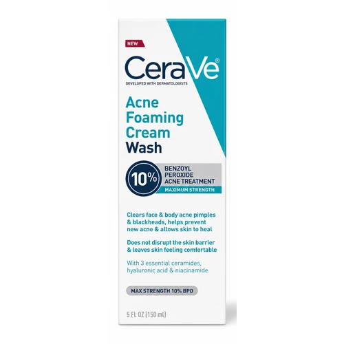 CeraVe Acne Face Cleanser BPO 10 Percent 5 Oz 148 ML