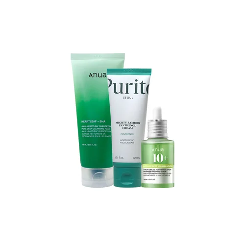 3-Step Korean Skincare Combo for Redness, Acne & Sensitive Skin