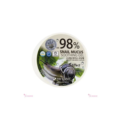3w Clinic 98% Snail Mucus Soothing Gel 300 ml