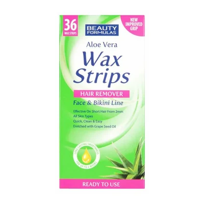Beauty Formulas Face & Bikini Line Wax Strips - 36ea