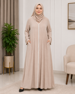 Beige Minimalist Everyday Borka