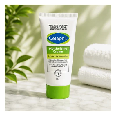 Cetaphil Moisturizing Cream Dry to Very Dry, Sensitive Skin - 50g (Korean version)