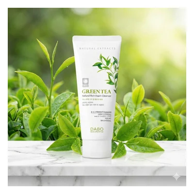 Dabo Natural Rich Foam Cleanser Green Tea (Smoothly Without Skin Blemish) - 180ml