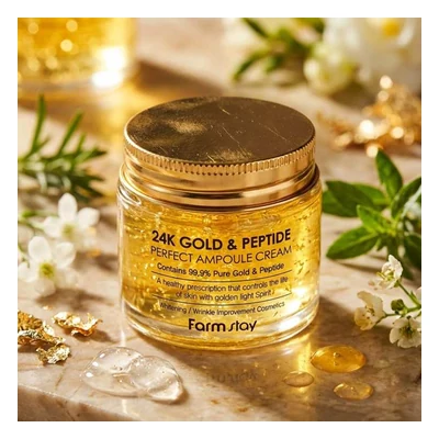 Farmstay 24k Gold & Peptide Perfect Ampoule Cream - 80g
