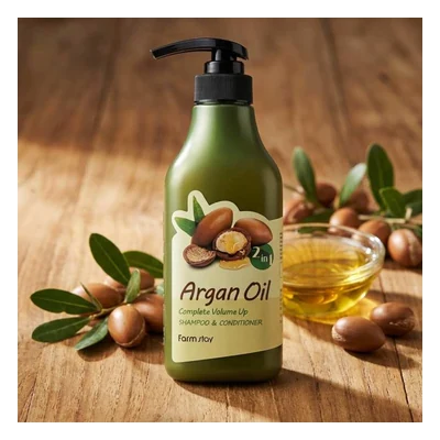 Farmstay Argan Oil Complete Volume Up Shampoo & Conditioner - 530ml