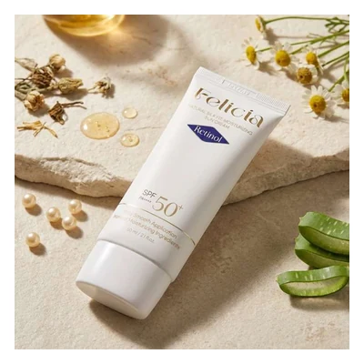 Felicia Natural Silk Fit Moisturizing Sun Cream (Retinol) SPF 50+ PA++++ - 60ml