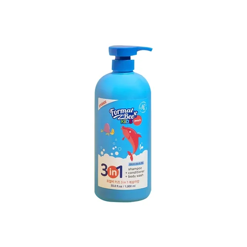 Formalbee Kids 3 in 1 Shampoo+Conditioner+Body Wash 1000ml