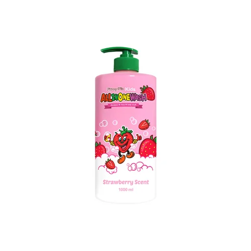 Funny:Pia Kids All-In-One Strawberry Scent Shampoo+Rinse+Body Wash 1000 ml