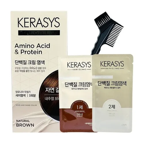Kerasys Amino Acid & Protein Permanent Hair Color – NATURAL BROWN