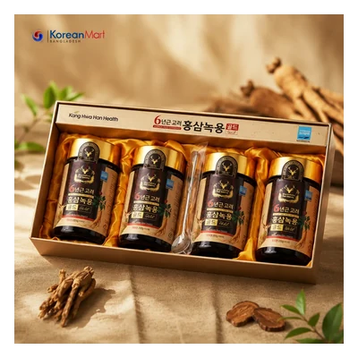 Korean Red Ginseng Panax Extract Gold 6Years Root Saponin - 250g