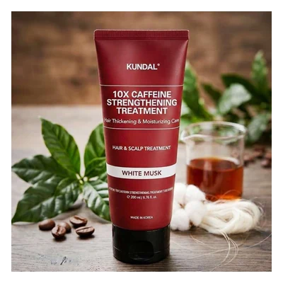 Kundal 10x Caffeine Strengthening Treatment (White Musk) - 200ml