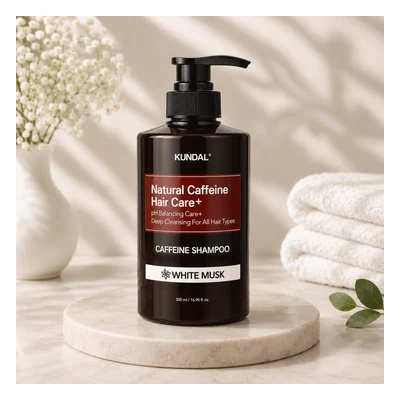 Kundal Caffeine Shampoo White Musk - 500ml