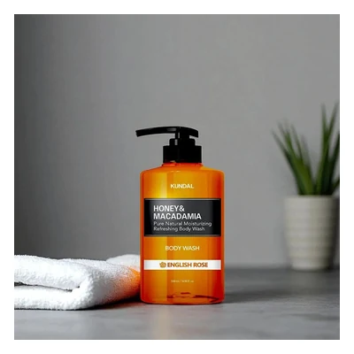 Kundal Honey & Macadamia Pure Body Wash (English Rose) - 500ml