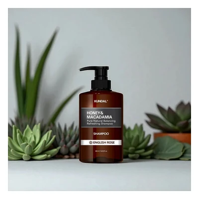 Kundal Honey & Macadamia Pure Natural Balancing Refreshing Shampoo (English Rose) - 500ml
