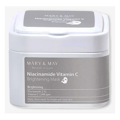 Mary & May Niacinamide Niacinamide Vitamin C Brightening Mask - (30ea)