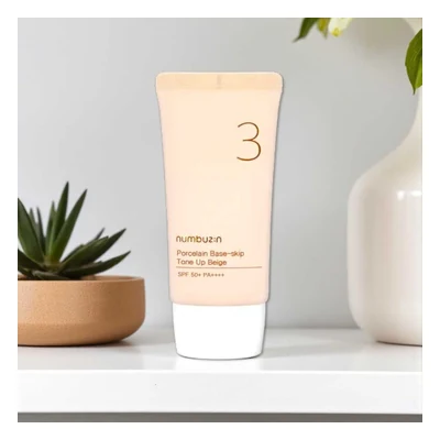 Numbuzin No.3 Porcelain Base-Skip Tone Up Beige SPF50+ PA++++ - 50ml