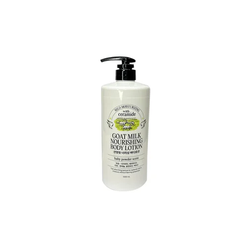 on the body Goat Milk Nourishing Body Lotion Baby Powder Scent 1000 ml