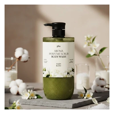 Plu Aroma Perfume Scrub Body Wash (Soapy Blanc) -1000ml