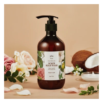Plu Perfumed Spa Scrub Body Wash (Fleur Soap) - 500g