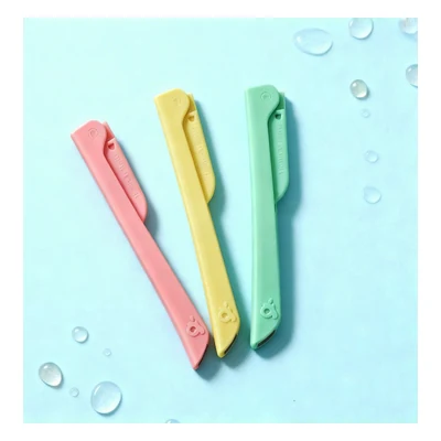 Prinsia Eyebrow Razor (With Curve) - 3pcs