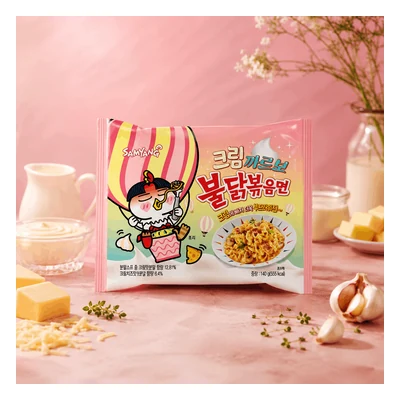 Samyang Buldak Cream Carbonara Hot Chicken Flavour Ramen - 140g