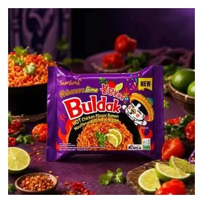 Samyang Habanero Lime Buldak Hot Chicken Flavor Ramen - 140g (5Pcs)