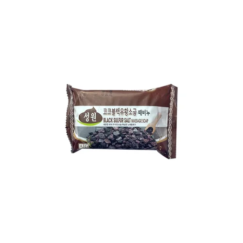 Sungwon Cosmetics Black Sulfur Salt Massage Soap 150 g