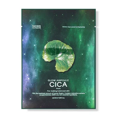 Tenzero Glow Ampoule Cica Sheet Mask- 25ml