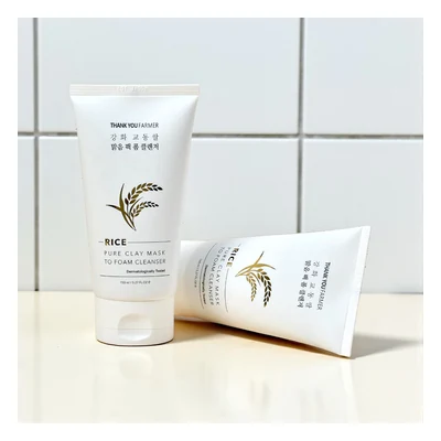 Thank you farmer rice pure clay mask to foam cleanser - 150ml