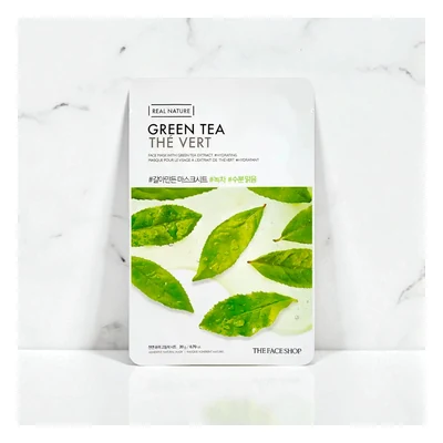 The Face Shop Real Nature Green Tea The Vert Sheet Mask - 20g