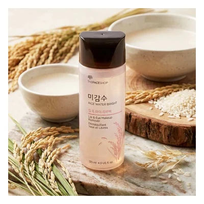 The face shop Rice Water Bright Lip & Eye Makeup Remover -120ml