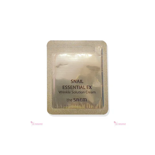 the saem snail essential ex wrinkle solution cream – sample pack