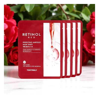 Tonymoly Red Retinol Perfecting Ampoule Mask Set - (5 pieces)