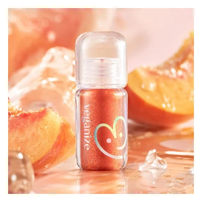Veganize 4D Jewelshine Lip Oil Pearl Gloss (Shade 01 Peach Brownie) - 4g