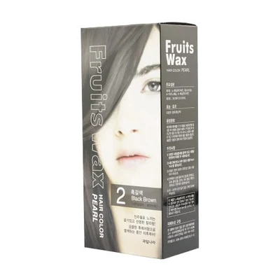 Welcos Fruits Wax Hair Color Pearl (2 Black Brown) - 120gm
