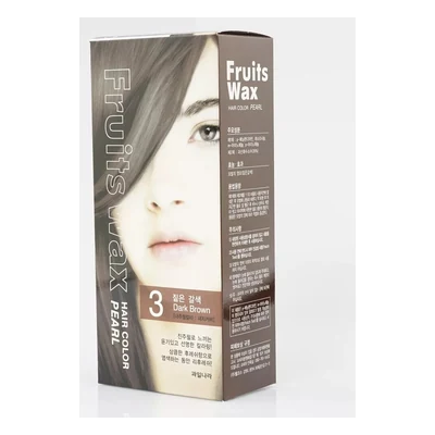 Welcos Fruits Wax Hair Color Pearl (3 Dark Brown) - 120gm