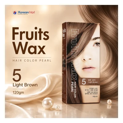 Welcos Fruits Wax Hair Color Pearl (5 Light Brown) - 120gm