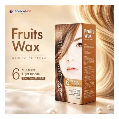 Welcos Fruits Wax Hair Color Pearl (6 Light Blonde) - 120gm