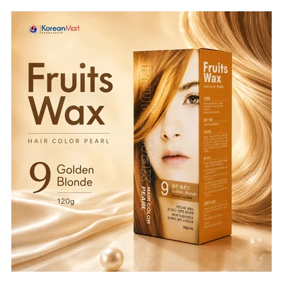 Welcos Fruits Wax Hair Color Pearl (9-Golden Blonde) - 120g