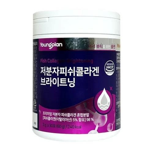 Young Plan Low Molecular Fish Collagen Brightening 60 g ( 2 g x 30 Packets )