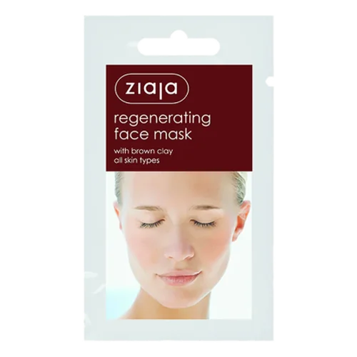 Ziaja Regenerating Face Mask With Brown Clay / Sachet / Display 7 ML